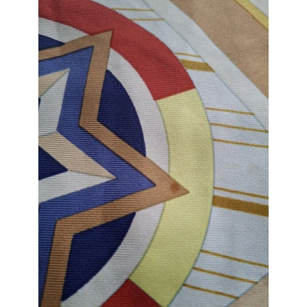 Hermes La Rose Des Vents Compass Scarf Silk 34” X 34” Designer